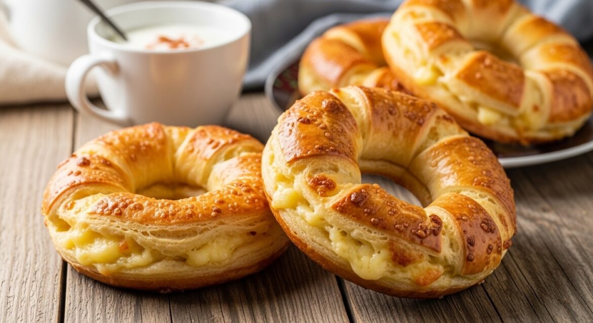 krofna na belom tanjiru, Gibanica u obliku krofni